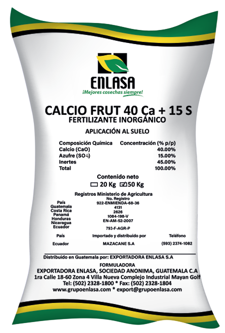 Calcio Frut 40 Ca + 15 S